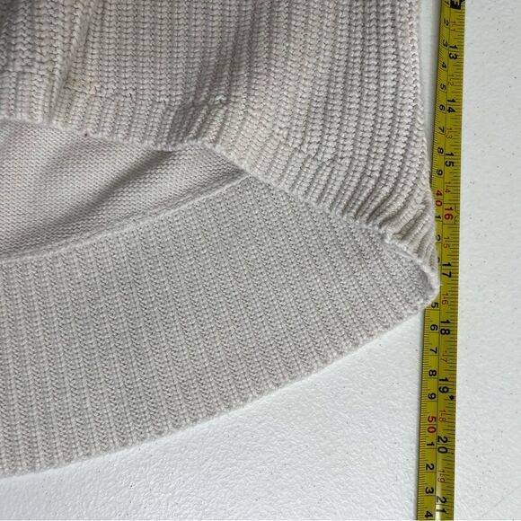 Chicos Cream Knit Sweater High Low Hemline Pullover Cotton Modal Womens Large - Picture 9 of 11